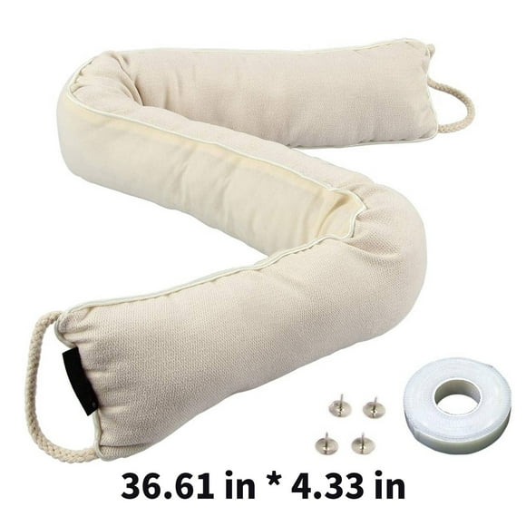 ACDANC Door Stoppers for Bottom of Door,Punch-Free Draft Stopper,Dust Prevention Door Seal,93*11Cm,White