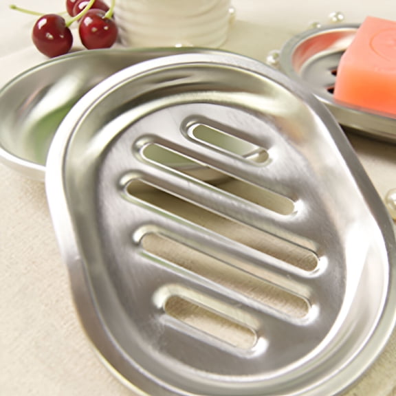 ACDANC Double Layer Stainless Steel Soap Dish Tray Double Draining Soap Box Holder for Shower Bathroom Kitchen