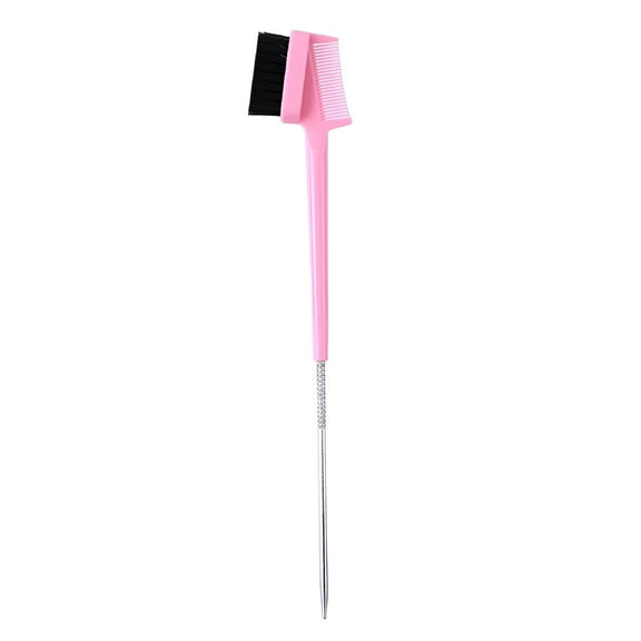 ACDANC Double Sided Hair Edge Brushes Comb Pin Tail Hair Styling Tool (Pink)