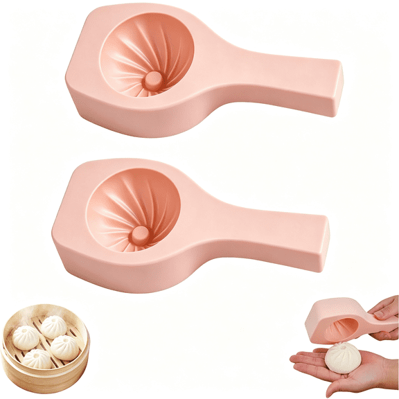 ACDANC Dumpling Mold Silicone,Dumpling Cake Pop Mold,Dumpling Silicone Mold Maker for Homemade Dumplings,Stem Bun Press Mold for Dough,Baozi Makers Cooking Tools for Beginners,Family Cooking 2Pc