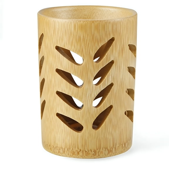 ACDANC Eco-Friendly Bamboo Toothbrush Holder with Drainage  Quick Drying Single-Piece Design  Toothbrush Holders for Bathrooms  Wooden Toothbrush Holder Naturally Resilient in Humid Conditions