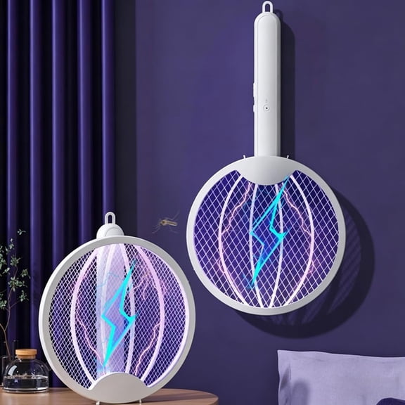 ACDANC Electric Fly Swatter,Portable and Foldable Mosquito Zapper Racket,Rechargeable Bug Zapper with Battery and Usb Charging Cable for Indoor and Outdoor Use,2800V High-Voltage Grid