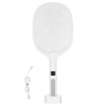 thumbnail image 1 of ACDANC Electric Fly Swatter,Zapper Racket with 3 Layers Mesh & Digital Screen Display,Dual Modes Fly Killer with 1500Mah Battery Rechargeable for Home,Bedroom,Kitchen and Patio,White, 1 of 7