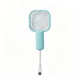 thumbnail image 1 of ACDANC Electric Mosquito Zapper,Indoor Bug Zapper for Bedroom,Handheld Bug Zapper,Indoor,Bug Zapper Racket Rechargeable,4X4In Mesh,Teal,1 Pc, 1 of 7