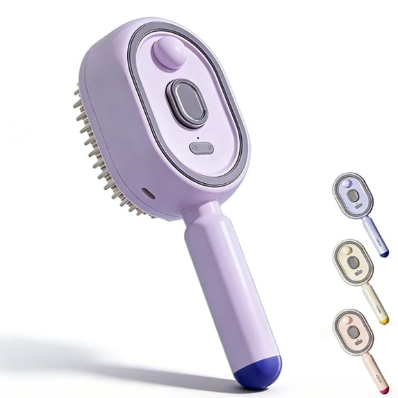 ACDANC Electric Steam Hair Brush with Water Spray, Nano Mist Detangler for Frizz, USB-C Rechargeable