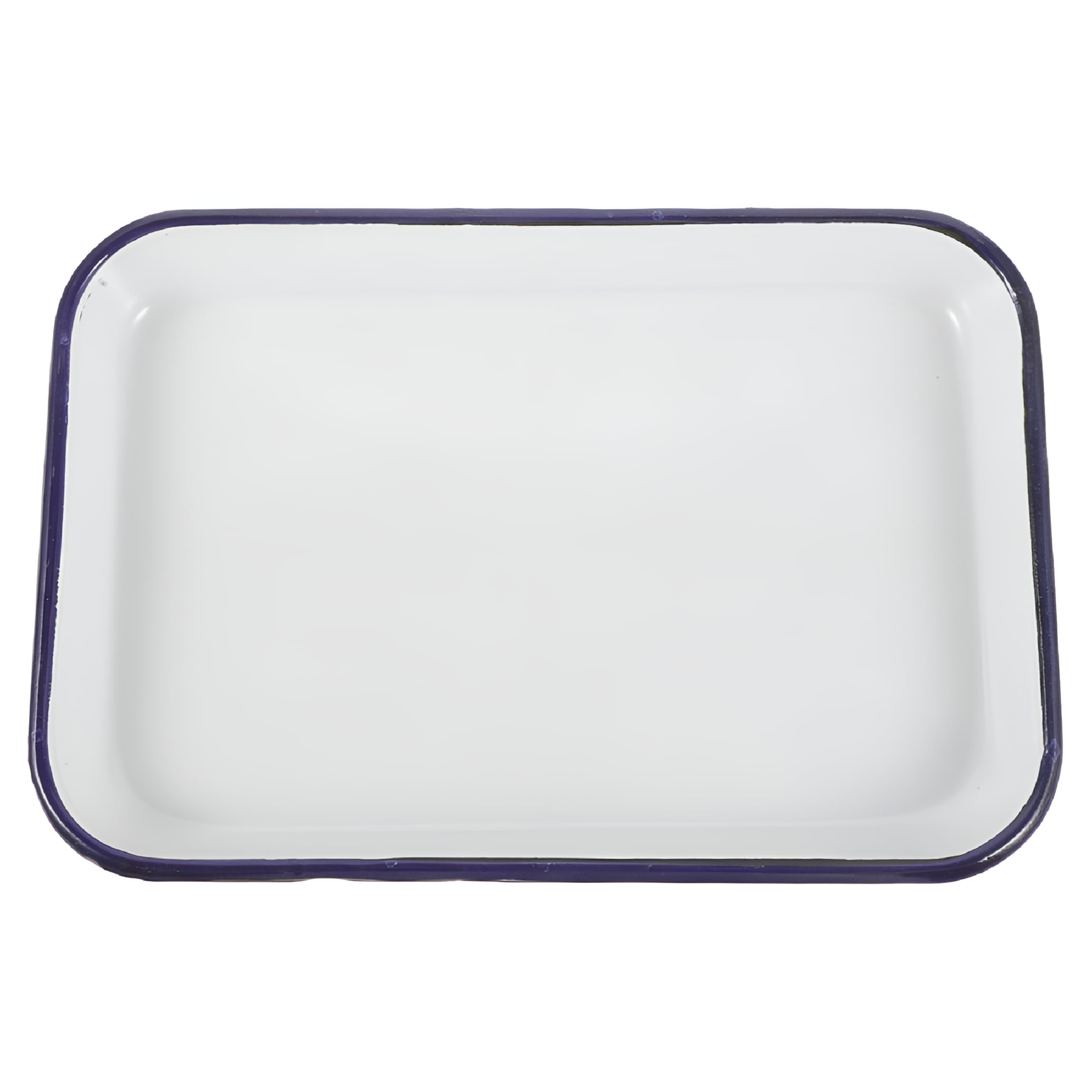 ACDANC Enamel Baking Sheet Pan - White Ceramic Cookie Sheet Non-stick Jellys Rolls Pan Rectangular Serving Tray Enamel Dish Pancake Oven Tray for Kitchen