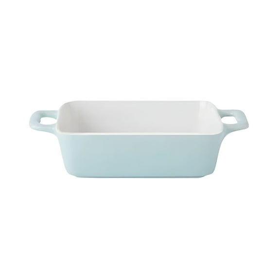 ACDANC Enameled Cast Iron Loaf Pan with Lid, 8.3x4.9 Inch Bread Baking Pan, Ceramic Coated Meatloaf & Cake Dish with Dual Handles, Blue