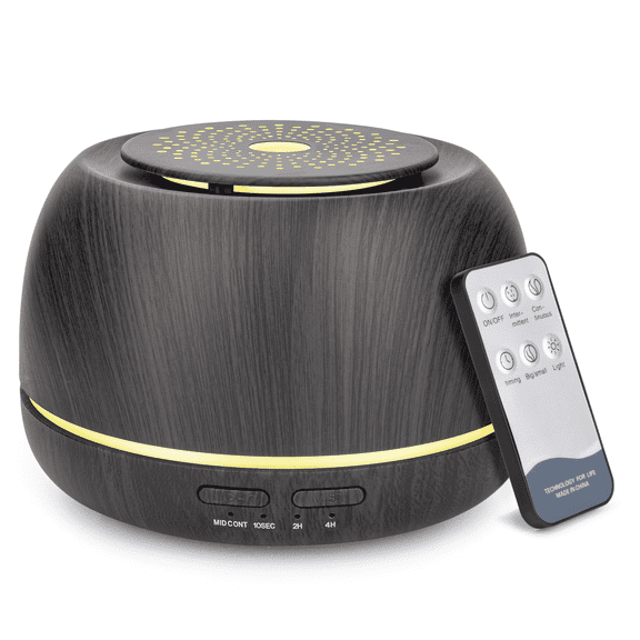 ACDANC Essential Oil Diffuser,Novel Style,Built-In Night Light Combination of Aromatherapy,Black