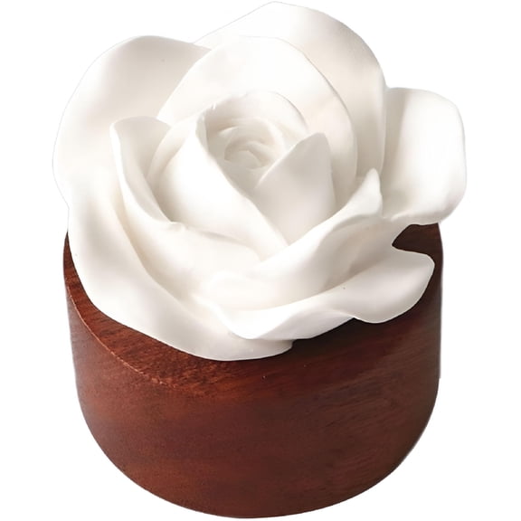 ACDANC Essential Oil Passive Flower Diffuser - Rose Flower Porcelain Aromatherapy Diffusers for Small Mini Room,Desk Decorative,Bathroom