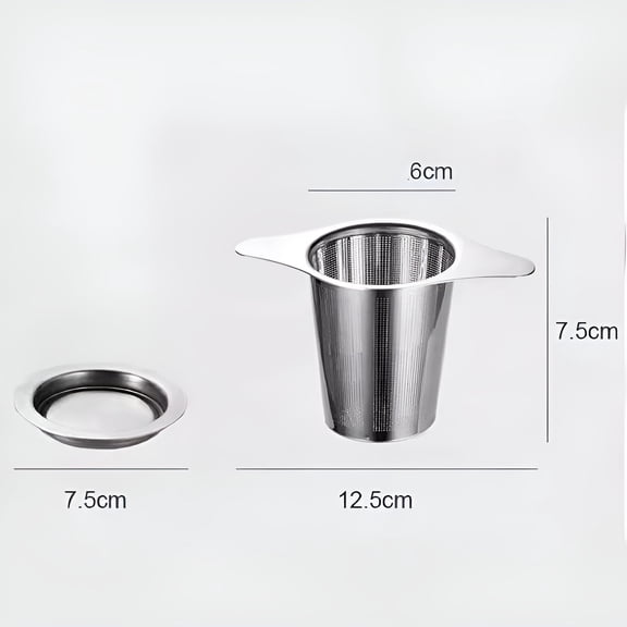 ACDANC Extra Fine Stainless Steel Tea Infuser Mesh Strainer with Large Capacity & Perfect Size Double Handles for Hanging on Teapots,Mugs,Cups to Steep Loose Leaf Tea and Coffee