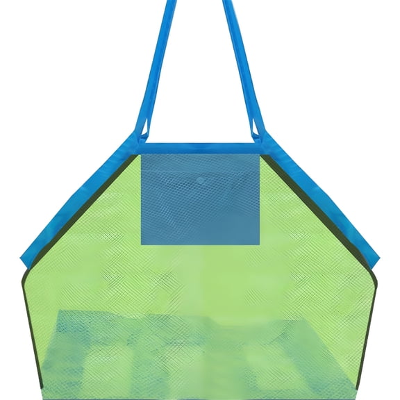 ACDANC Extra Large Mesh Beach Toy Bag - Foldable Storage Net Tote for Sand and Pool Supplies