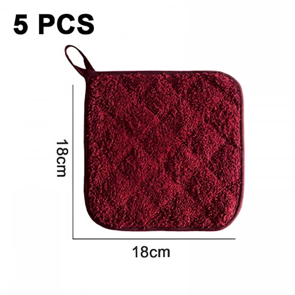ACDANC Extra Thick Cotton Potholders,Machine Washable,Heat Resistant,Cooking,Baking