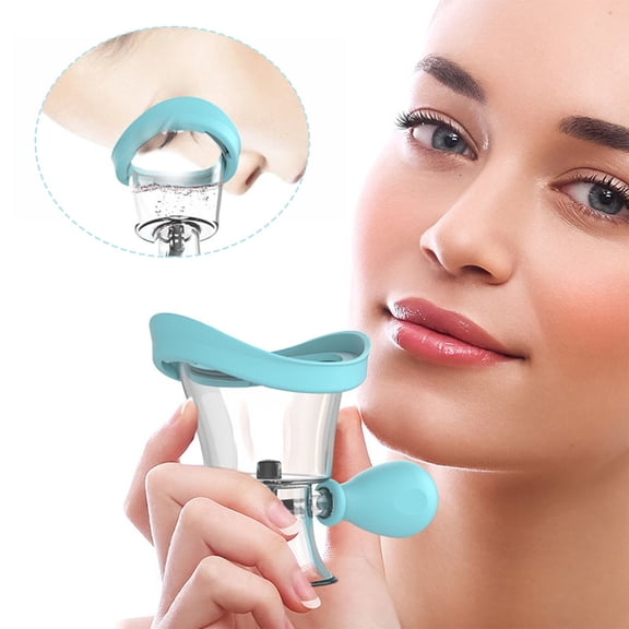 ACDANC Eye Wash Cup,Eye Wash Cleaner Kit Silicon Manual Air Pressure Eye Cleaning Cup Tool Effective Eye Rinse Clean Dust Makeup Irritants,Transparent with Storage Container Eye