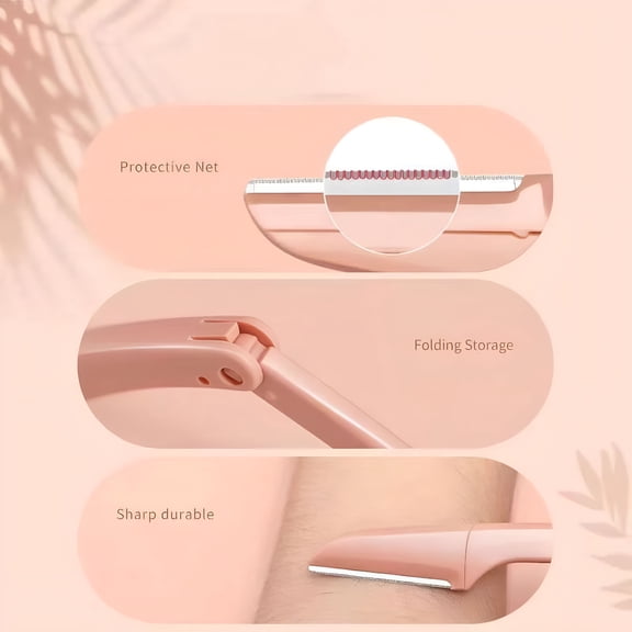 ACDANC Eyebrow Shaver,Facial Dermaplane Razors,Face Shavers,Dermaplaning Tool Peach Fuzz Remover for Folding Travel