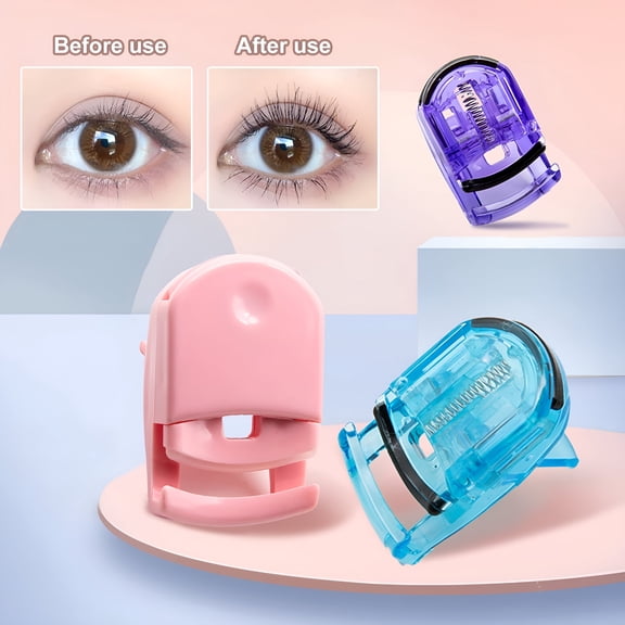 EXLEAF Eyelash Beauty Curler Portable Easy to Use ABS Quick Lash Curler Tool for Makeup Nude