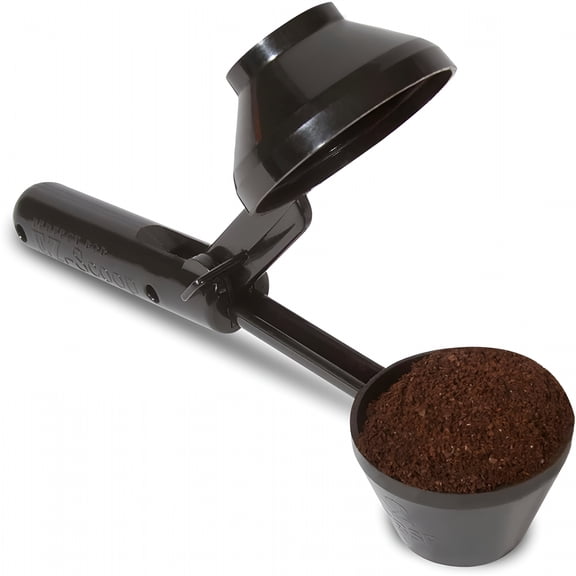 ACDANC Ez-Scoop Coffee Scooper&Funnel for Reusable K Cup Refillable Coffee Pods,2 Tablespoon Capacity Black