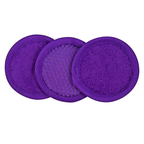 ACDANC Face Scrubber - Facial Cleansing Brush Microfiber Spa Facial Scrubbers, 6 units - Purple