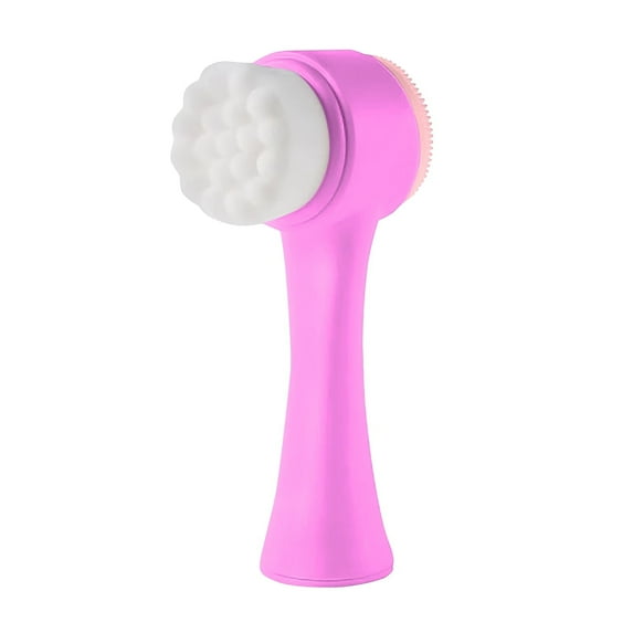 Acdanc Face Scrubber,Soft Facial Cleansing Brush,Double-Sided Face Scrubber Exfoliator,Purple