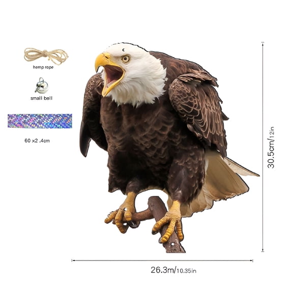 ACDANC Fake Owls,1 Pcs 12*10.35 inches Owls Statue,Owl Decoys to Scare Birds Away,Weatherproof Owls Decoy to Frighten Birds for Outdoor Garden,Halloween Yard Decoration