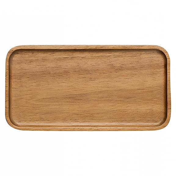ACDANC Farmhouse Serving Tray with Handles, Large Rectangular Bamboo Snack Food Platter for Breakfast, Tea, Coffee Table, Nesting Bed Tray, Decorative Party Supplies (Natural)