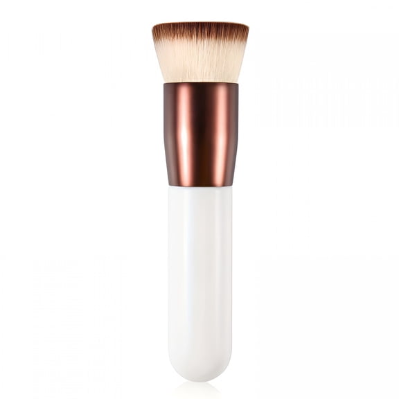 ACDANC Flat Top Foundation Brush, Dense Synthetic Kabuki Makeup Tool for Liquid Powder Buffing Stippling, Rose Gold White