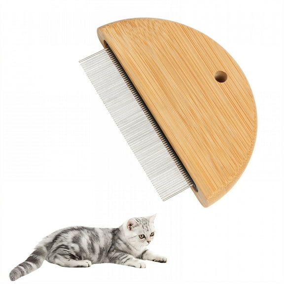 ACDANC Flea Comb,Metal Teeth Flea Comb for Cats,Detangles/Removes Loose Hair Tick Comb for Dogs