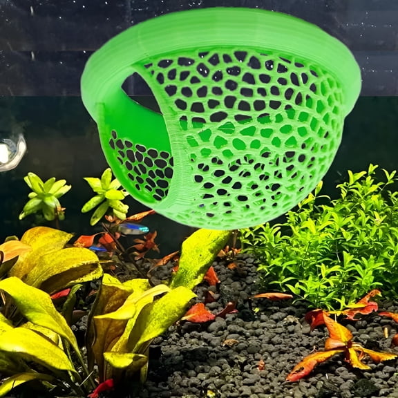 ACDANC Floating Betta Cave & Shrimp Hide  3-in-1 Aquarium Hammock with Feeding Station | Eco-Safe PLA Construction | Perfect for Stress Reduction in Betta Tanks, Shrimp Tanks & Nano Aquariums Green