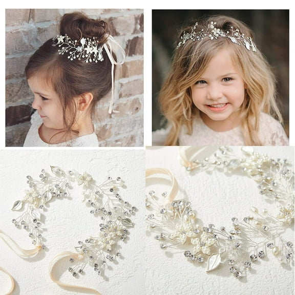 ACDANC Flower Girl Headband for Wedding, Baby Girl Hair Accessories