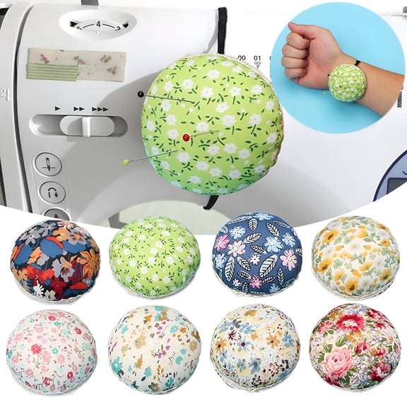 ACDANC Flower Pattern Pin Pad Cushion Mini Fabric Lovely Appearance Pin Cushion Holder Sewing Cross Stitch Tool