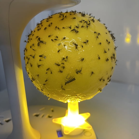ACDANC Fly Trap Fruit Fly Trap Indoor Bug Catcher with Usb Light & Adhesive Base - Effective Insect Trap for Household Use 3.15X4.72 Inch 1Pcs