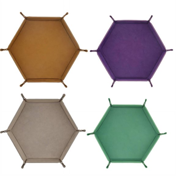 ACDANC Foldable Design Dnd Dice Tray Unique Hexagonal Design Dnd Dice Holder,Style 10