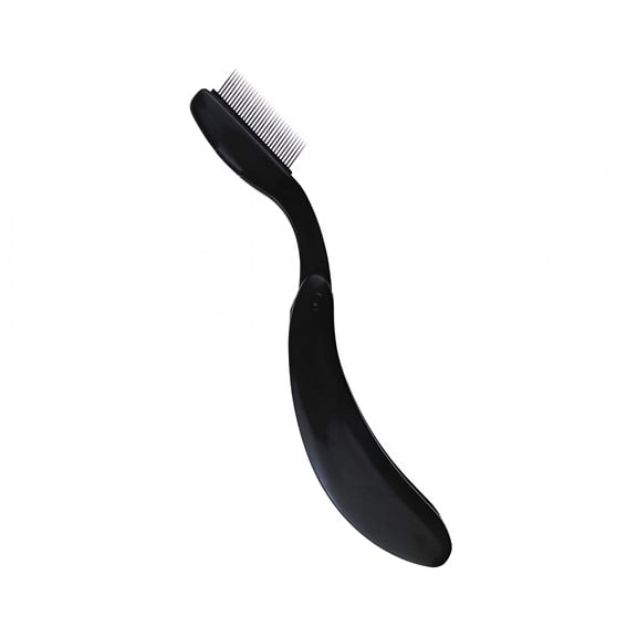 ACDANC Folding Eyelash Comb Eyelash Separator Curler Portable Stainless Steel Teeth Eyebrow Comb Cosmetic Tool(Black)