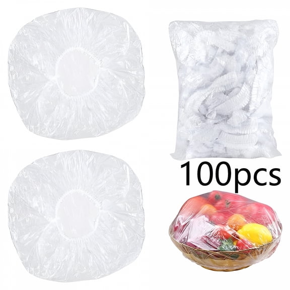 ACDANC Food Grade Disposable Plastic Wrap Covers 100PCS Reusable Kitchen Storage