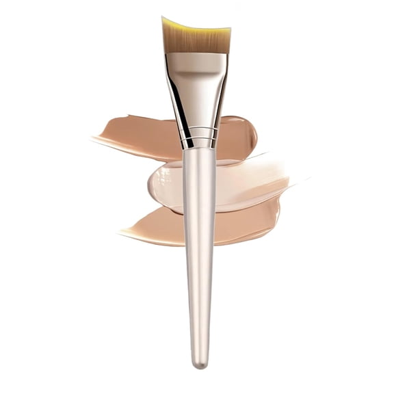 ACDANC Foundation Brush,Angled Makeup Brush Ultra Thin Facial Brush Fast Flawless Face Mask Brushes for Blending Liquid Foundation,Blending Cream,Gold