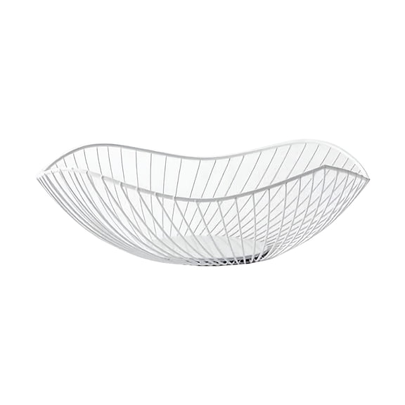 ACDANC Fruit Basket Nordic Style Exquisite Workmanship Smooth Brim Wavy Wire Bread Vegetable Storage Bowls for Kitchen