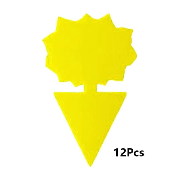 ACDANC Fruit Fly Sticky Traps 12 Pcs,Yellow Sticky Trap,Non-Toxic Gnat Traps Insect Catcher,Super Sticky Fly Traps for Indoor Outdoor Kitchen White Flies Mosquitos Fungus Gnats Flying Insects