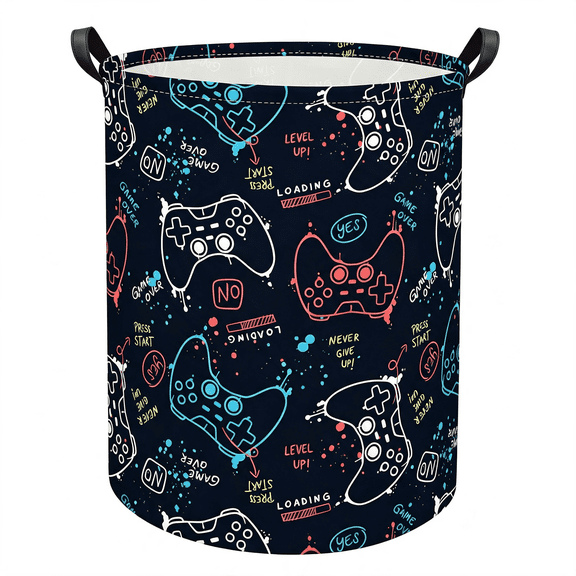 ACDANC Game Laundry Basket Boys Kids Baby Laundry Hamper Dirty Clothes Organizer Storage Bin Nursery Hamper for Bedroom Room Decor(Dirty Clothes Organizer Kids Laundry Basket)(Game)