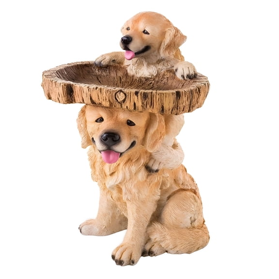 ACDANC Garden Bird Bath Resin Dog Birdbath for Home Garden Yard