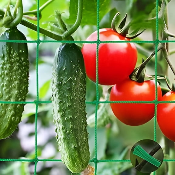 ACDANC Garden Plant Trellis Netting - 6 x 6 ft Trellis Net Polyester Trellis Netting Garden Square Mesh for Climbing Plants Fruits Vegetables Vines Grow Tents 1-Pack