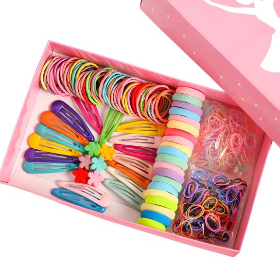 ACDANC Girls Kid Hair Accessories Set BB Clips Hair Bands Matte Claw Clips