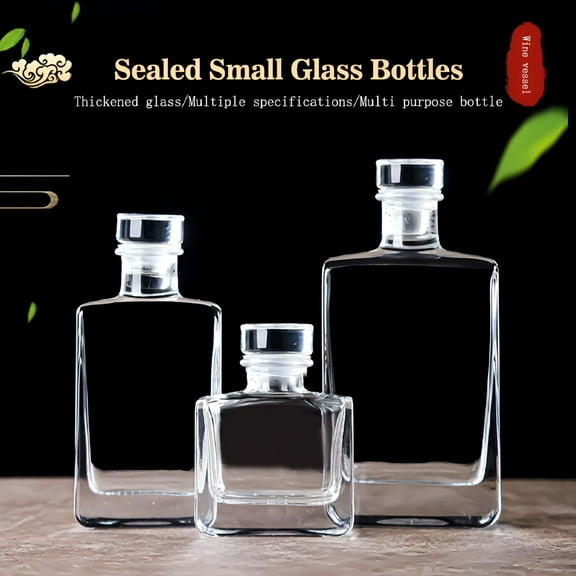 ACDANC Glass Alcohol Bottle,Leadfree Whiskey Decanter,Wine Bottle
