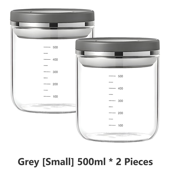 ACDANC Glass Coffee Canister with Airtight Lid Vacuum Seal Cafe Beans Containers Kitchen Food Storage Tanks for Sugar,Candy,Spices,Oats,Pasta Coffee Bean Container