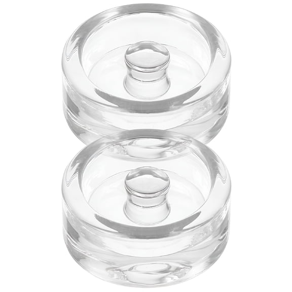 ACDANC Glass Fermentation Weights with Handle for Wide Mouth Jars, 2 Pack Pickle Press for Kimchi Sauerkraut and Fermented Foods, Reusable Canning Accessory