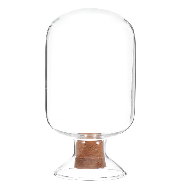 ACDANC Glass Match Jar with Wood Stopper, Clear Striker Holder & Storage Container for Kitchen, Fireplace, Camping & Candle