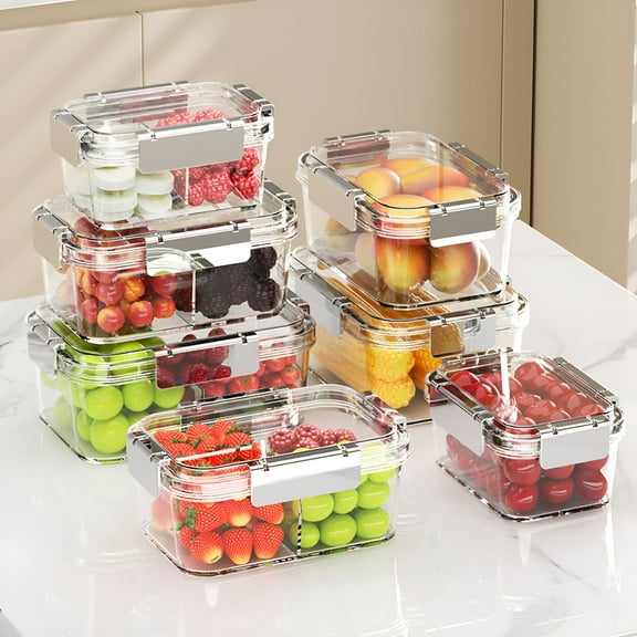 ACDANC Glass Meal Prep Containers 3 Compartments,1Pack 36 oz,Glass Food Storage Containers with Lids,Airtight Lunch Bento Box,Portion Control,Freezer and Microwave Safe,Tupperware Set