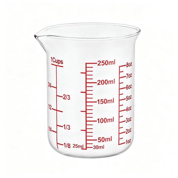 ACDANC Glass Measuring Cup 1 Cup,8Oz Borosilicate Liquid Measuring Cup with Spout Glass Measuring Cup for Baking
