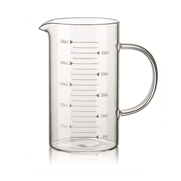 ACDANC Glass Measuring Cup,Borosilicate Glass Durability Measuring Cups,Smooth Pouring Spout Clear and Easy-To-Read Scale Liquid Measuring Cups,500Ml