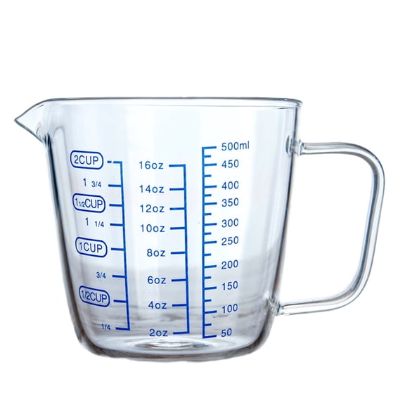 ACDANC Glass Measuring Cup Premium Borosilicate Measuring Cups Glass Safe for Milk Glass Measuring Cups,Style1