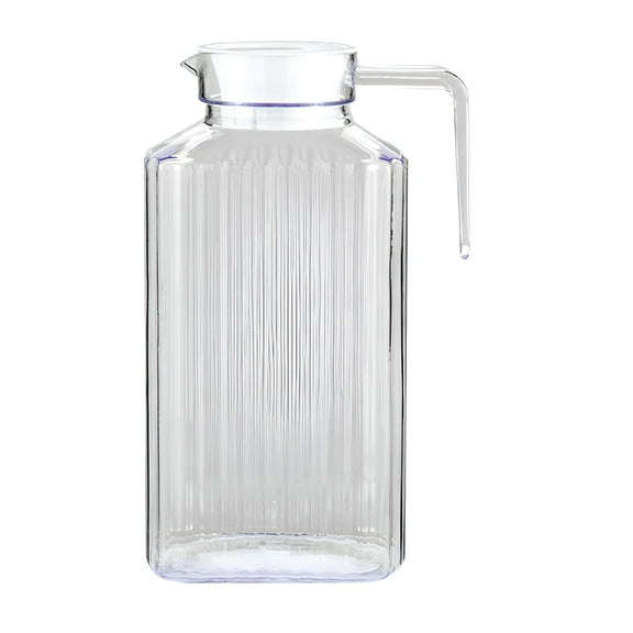 ACDANC Glass Pitcher with Lid 0.8L Acrylic Juice Jug Restaurant Beverage Jug Hot and Cold Water Jug A
