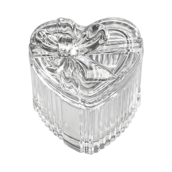 ACDANC Glass Storage Jars Clear Food Storage Containers Empty Bottles Sealed Jars,Kitchen Candy Herbs Storage Jar Sealed Candy Jar With Lid, Candle Jewelry Storage Jar Heart Shaped Decorative Jar